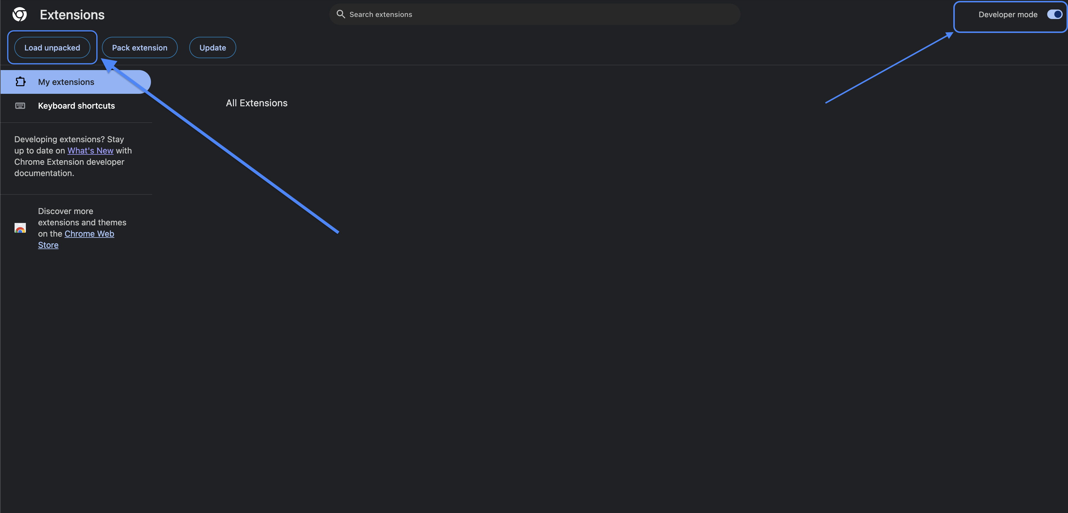 Chrome Load Unpacked